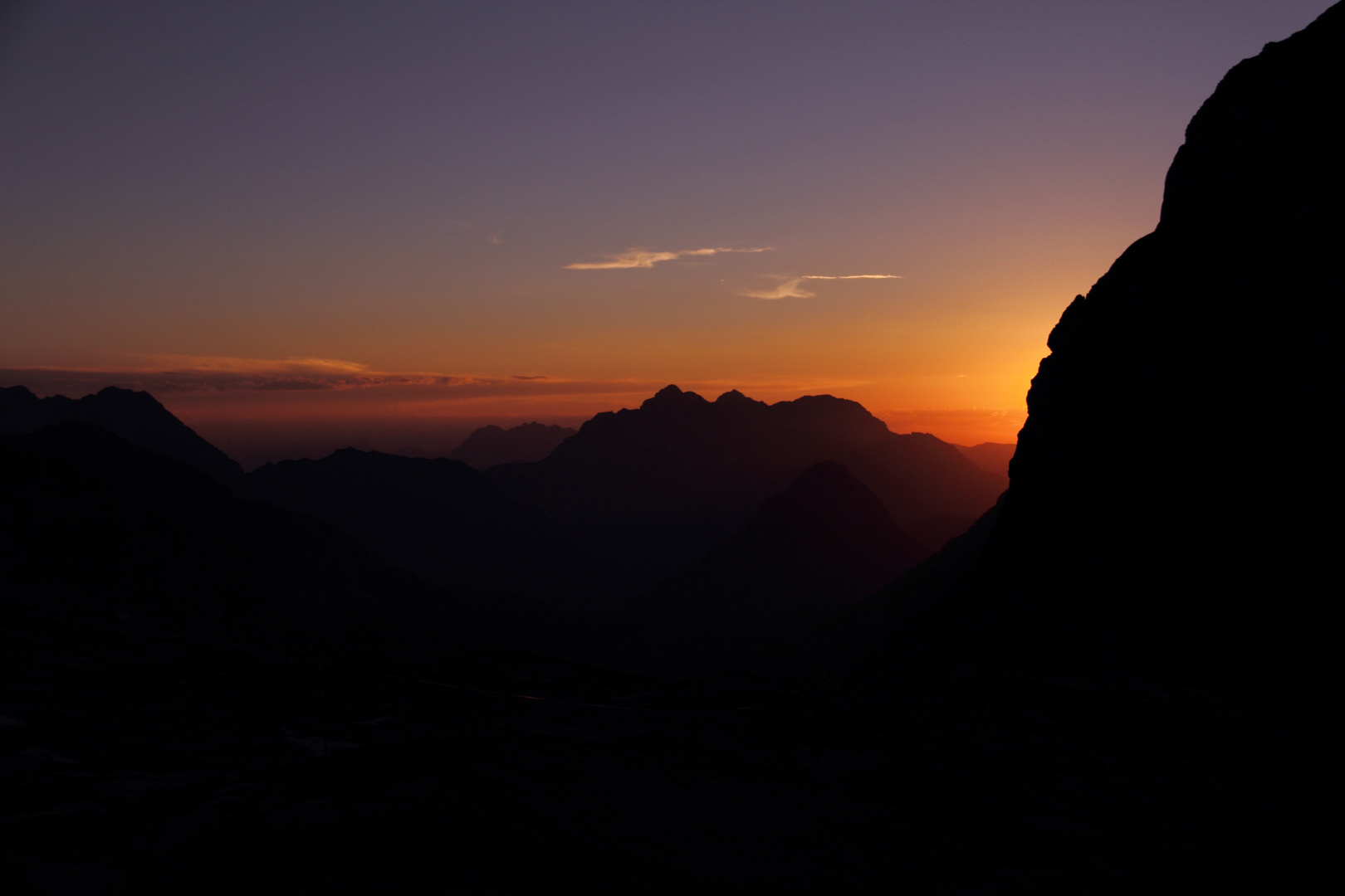 Sonnenuntergang am Hundstod