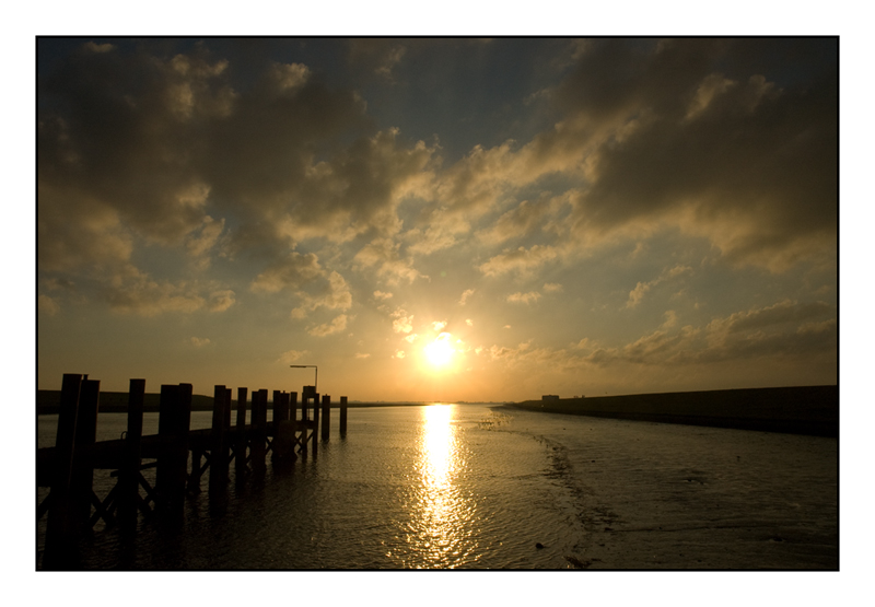 Sonnenuntergang am Husumer Dockkoog