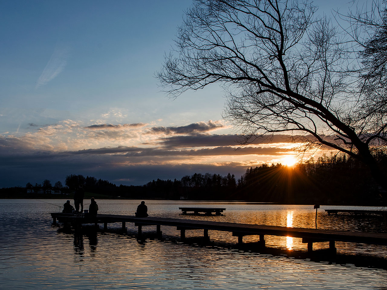 Sonnenuntergang am Ibmersee