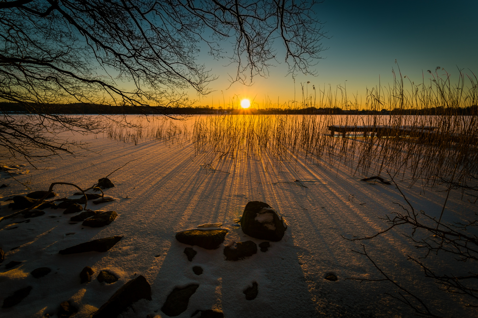 Sonnenuntergang am Idsteder See