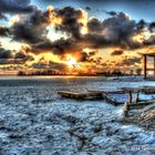 Sonnenuntergang am Ijsselmeer / Surfstation Makkum