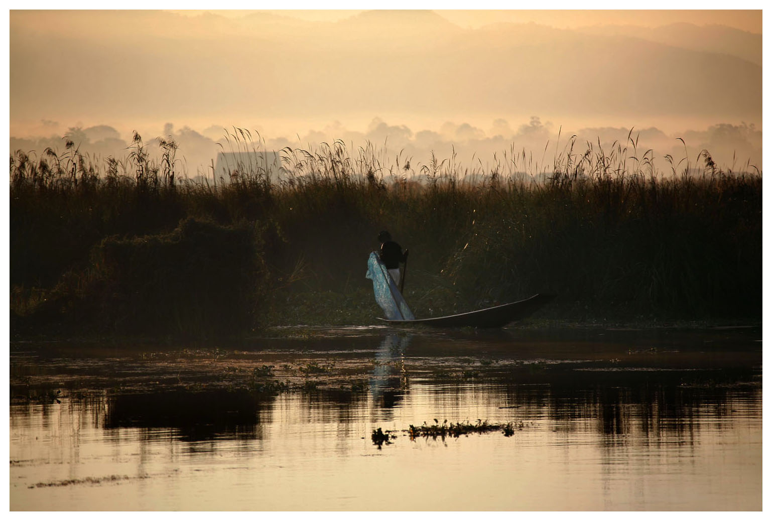 Sonnenuntergang am Inle-See