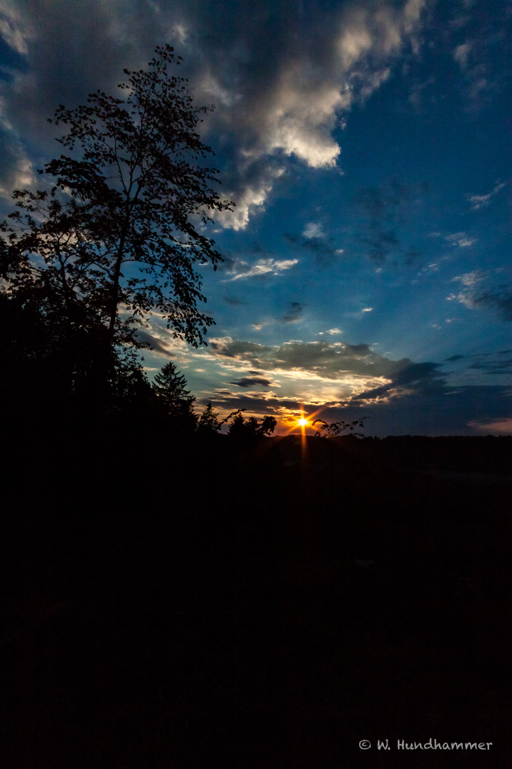 Sonnenuntergang am Inn