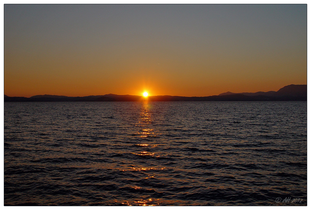 Sonnenuntergang am Ionischen Meer