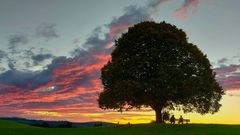 Sonnenuntergang am Irschenberg