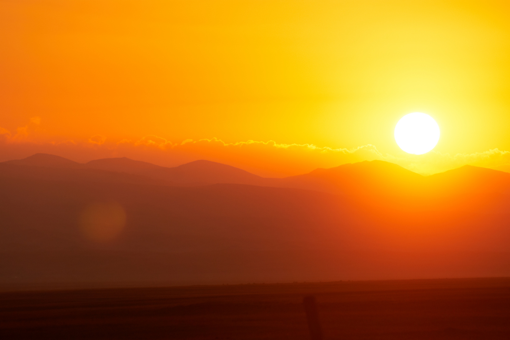 Sonnenuntergang am Issyk Kul