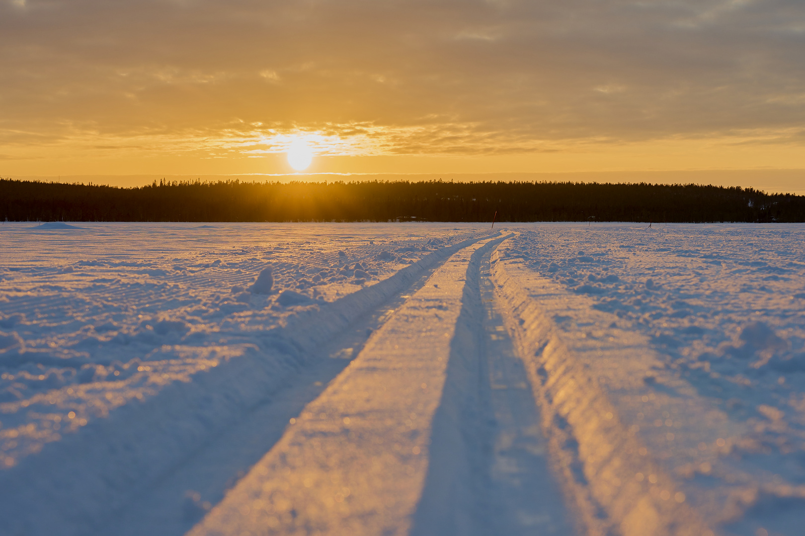 Sonnenuntergang am Jerisjärvi