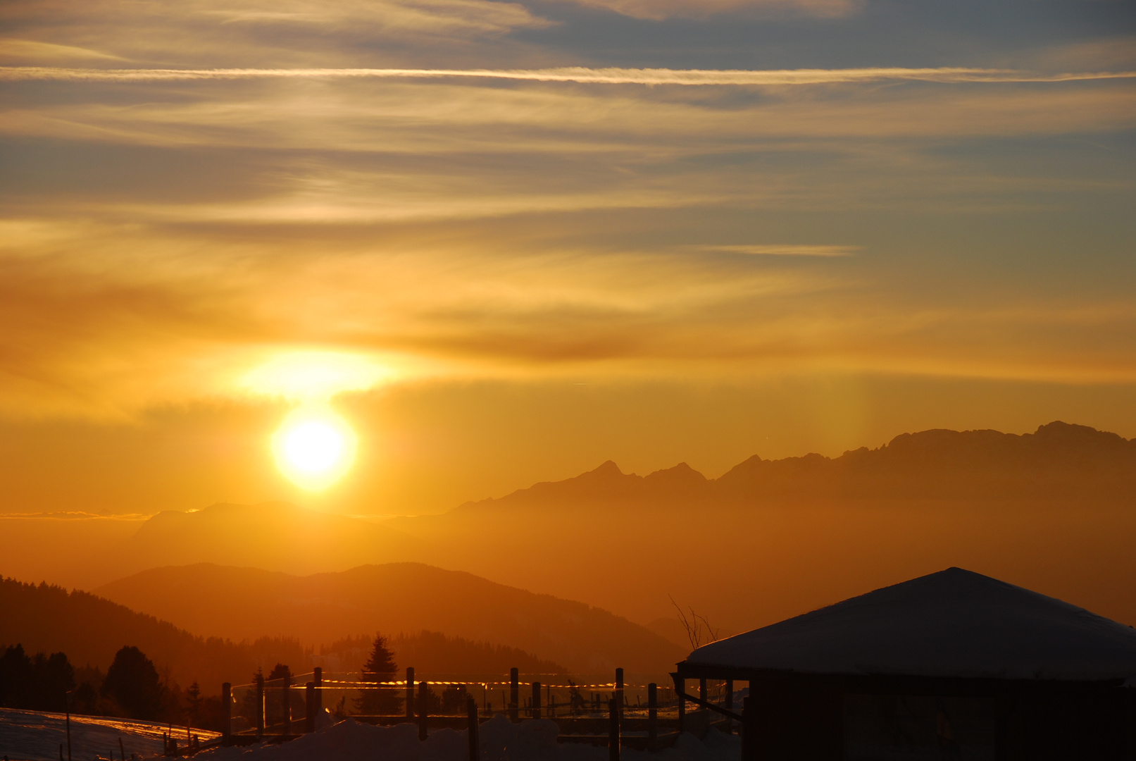 Sonnenuntergang am Jochgrimm, Südtirol/Trentino