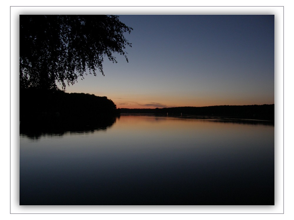 Sonnenuntergang am Jungfernsee bei Potsdam von Martin Lehmann Fotografie