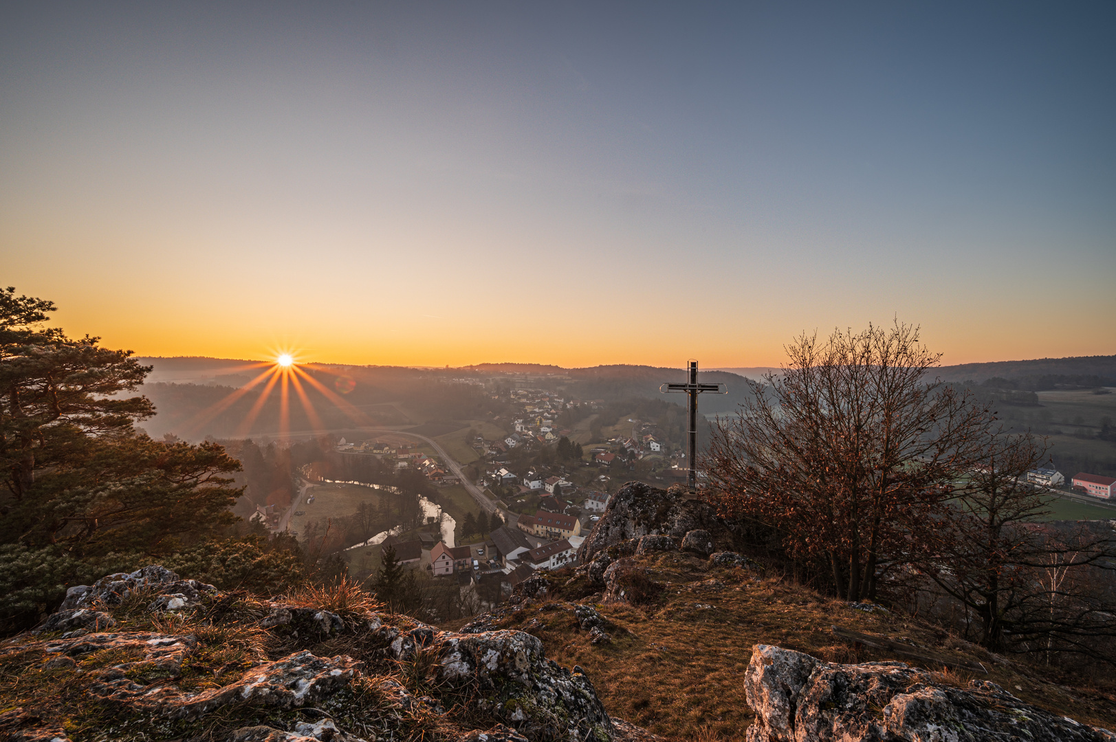 Sonnenuntergang am Jurasteig