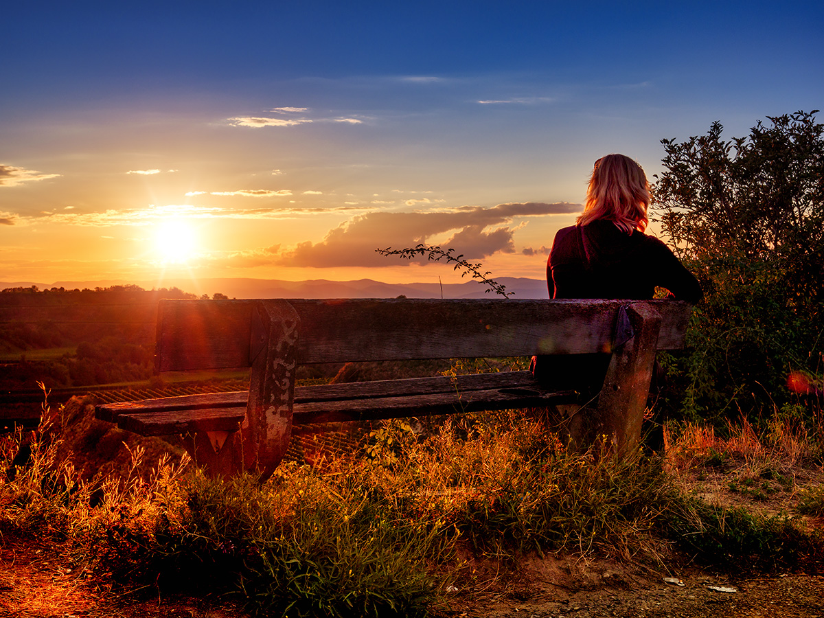 Sonnenuntergang am Kaiserstuhl