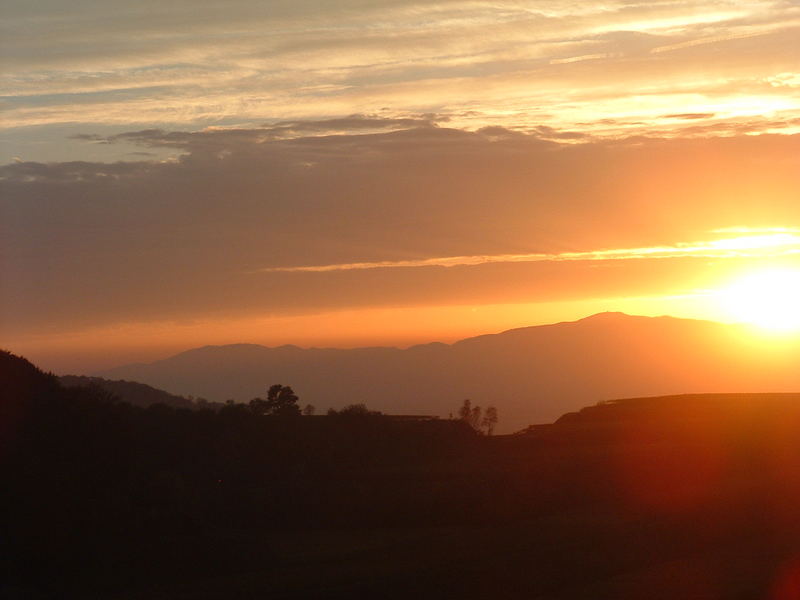 Sonnenuntergang am Kaiserstuhl