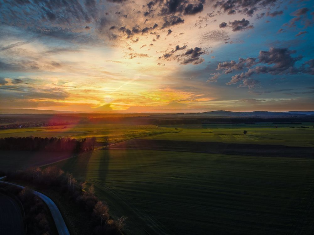 Sonnenuntergang am Kaliberg zu Bokeloh 