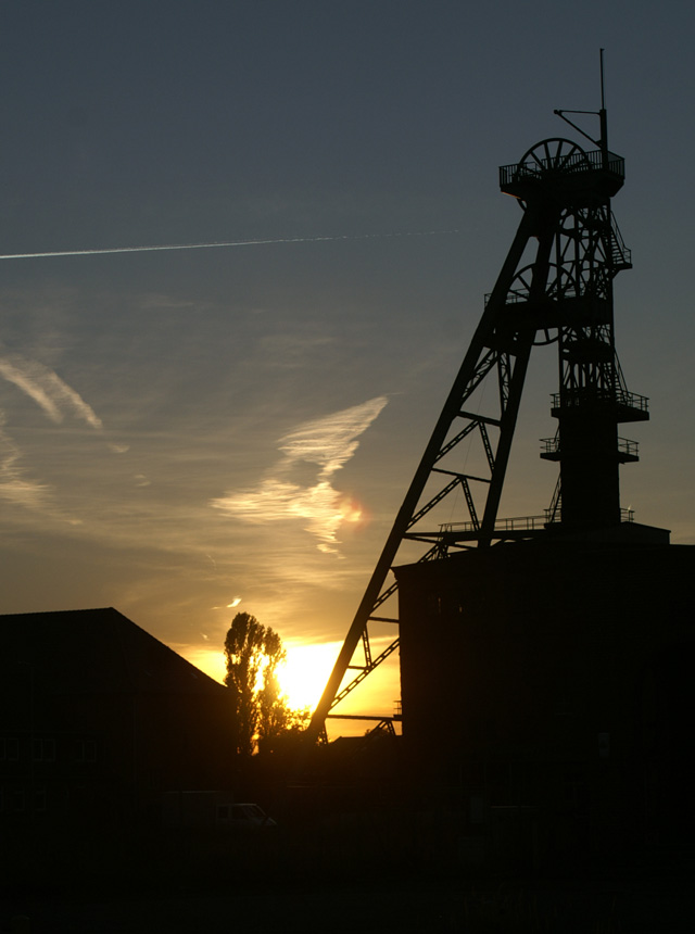 Sonnenuntergang am Kalischacht in Hänigsen-Riedel