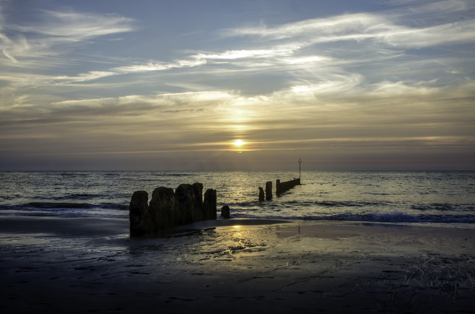 Sonnenuntergang am Kampener Strand