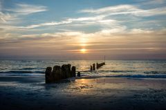 Sonnenuntergang am Kampener Strand