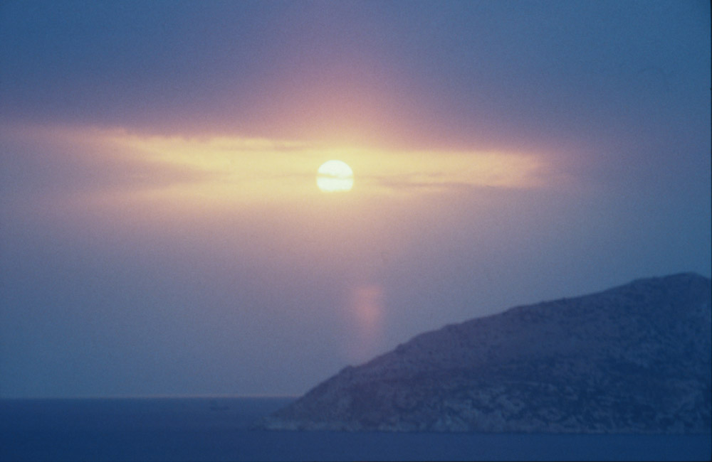 Sonnenuntergang am Kap Sounion