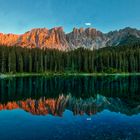 Sonnenuntergang am Karersee.