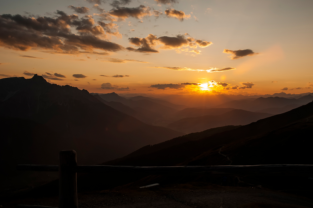 Sonnenuntergang am Karnischen Höhenweg (III)