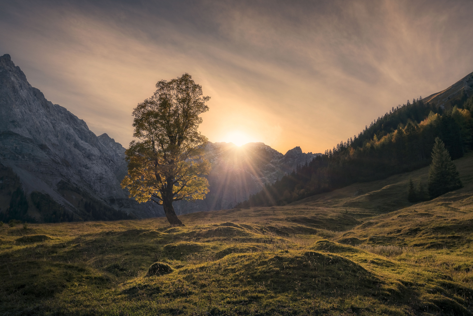 Sonnenuntergang am Karwendel