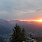 Sonnenuntergang am Kehlsteinhaus 1 (Panorama)