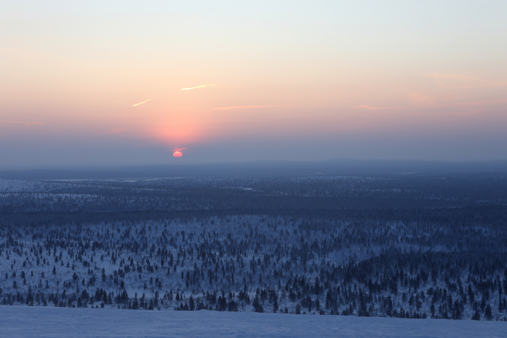 Sonnenuntergang am Kiilopää (Suomi-Finnland)