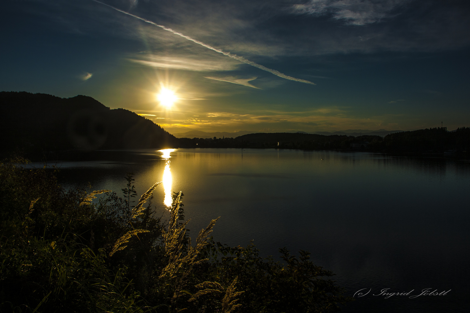 Sonnenuntergang am Klopeinersee (Kärnten)