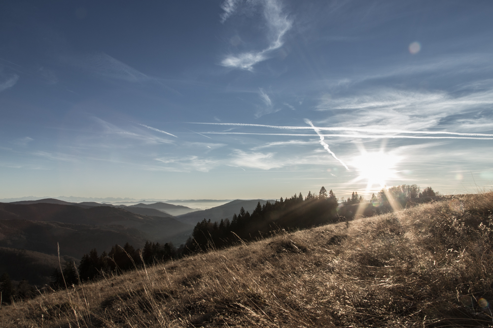 Sonnenuntergang am Knöpfles Brunnen