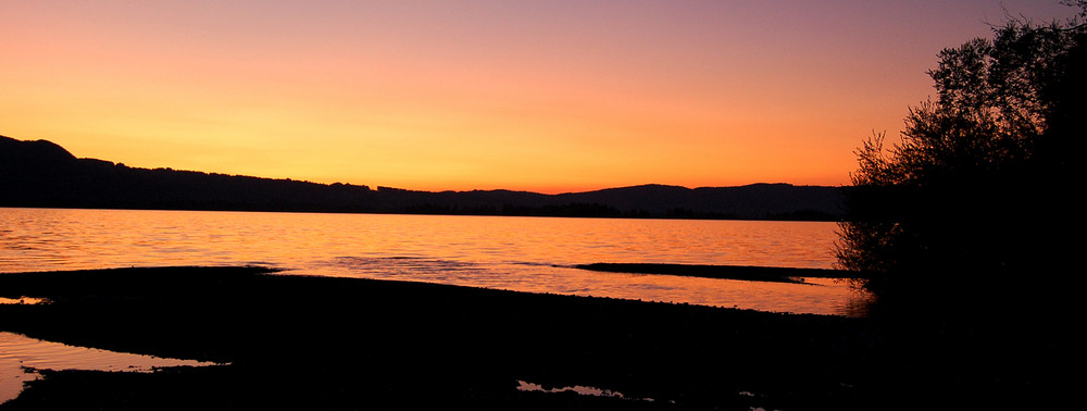 Sonnenuntergang am Kochelsee