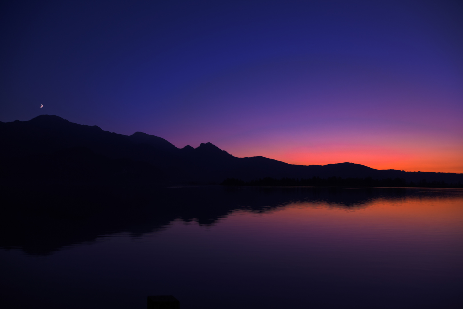 Sonnenuntergang am Kochelsee