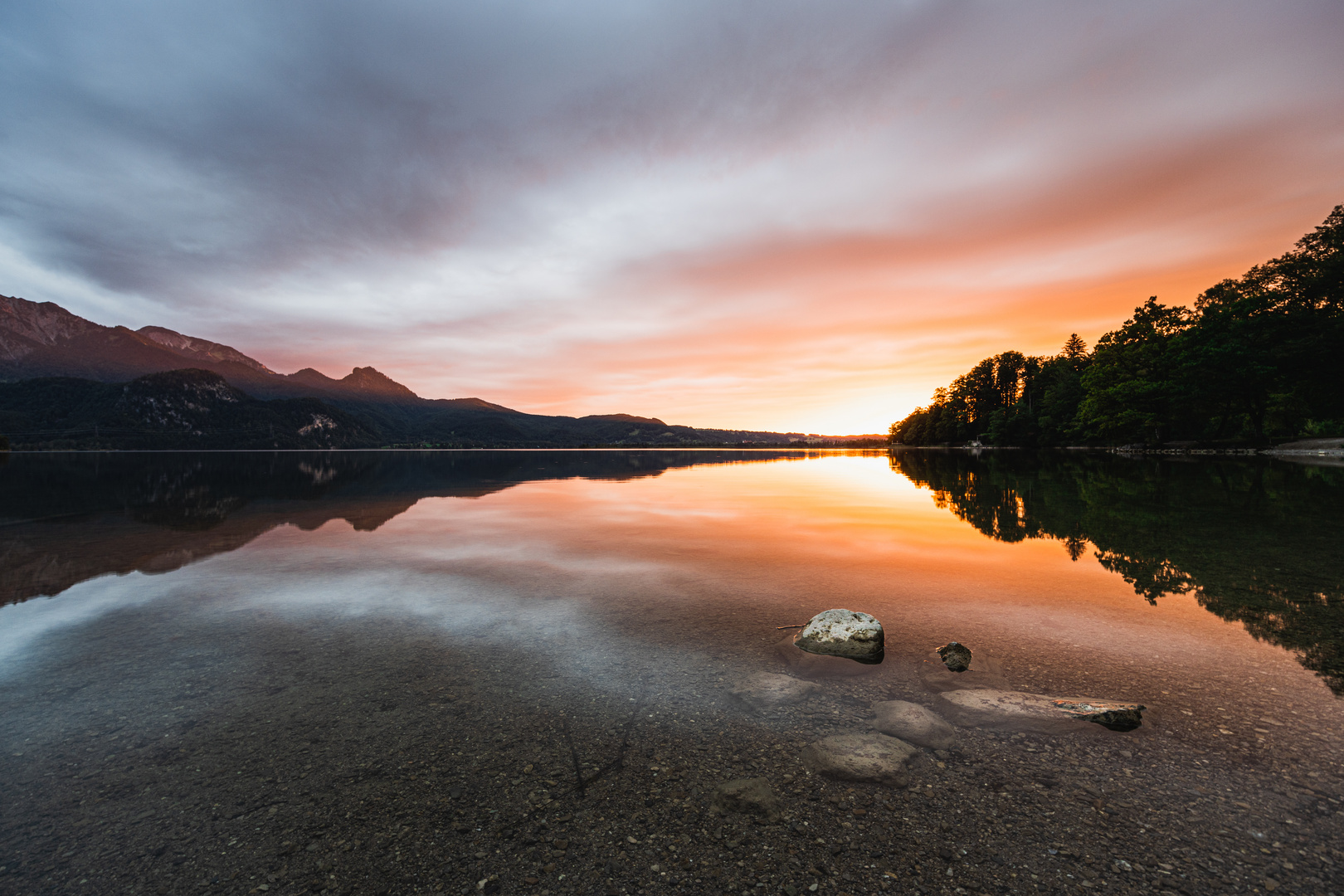 Sonnenuntergang am Kochelsee