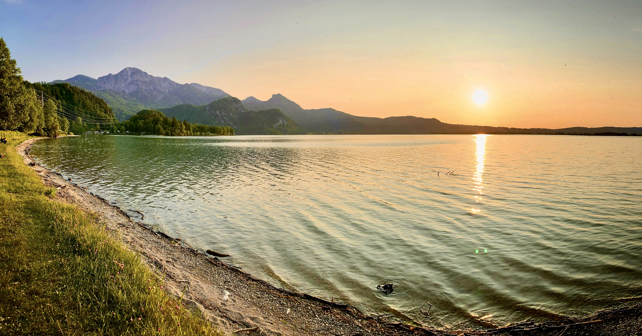 Sonnenuntergang am Kochelsee 