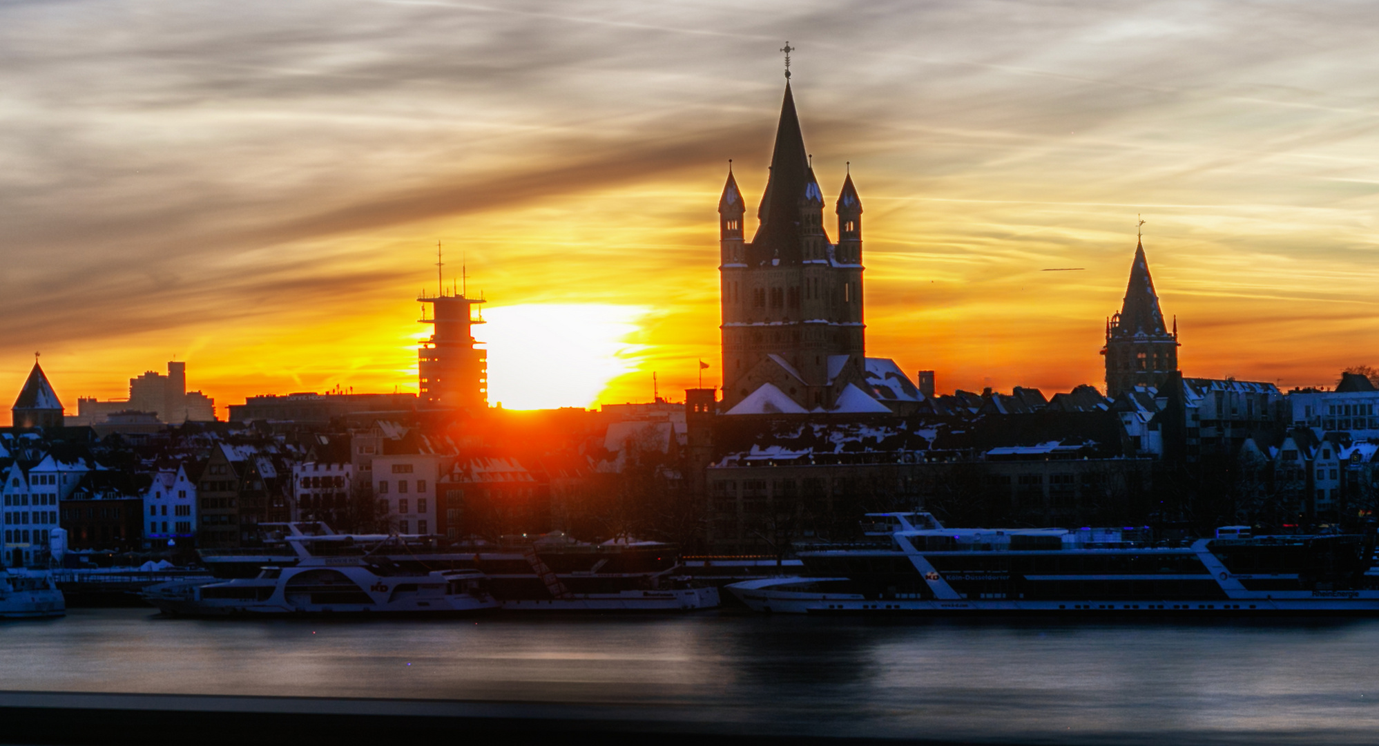 Sonnenuntergang am Köln - Rhein