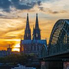 Sonnenuntergang am Kölner Dom