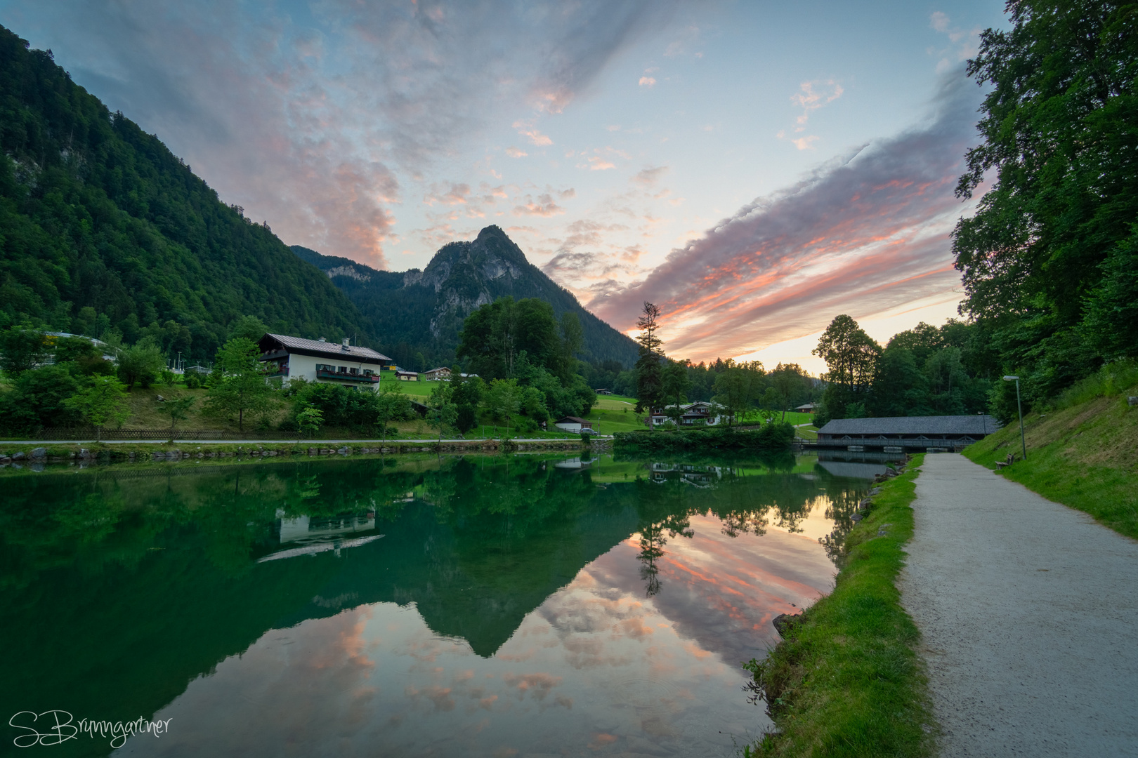 Sonnenuntergang am Königssee