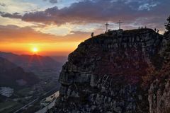 Sonnenuntergang am Kranzhorn Erl / Tirol