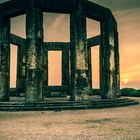 Sonnenuntergang am Kriegerdenkmal in Rheine 2