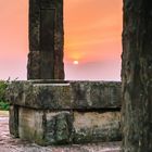 Sonnenuntergang am Kriegerdenkmal in Rheine 3