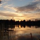 Sonnenuntergang am Krossinsee im Februar