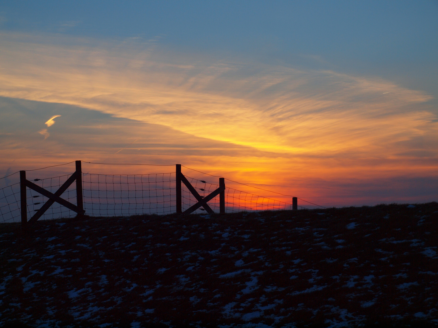 Sonnenuntergang am Krummhörn ,nähe des Pilsumer Leuchtturms