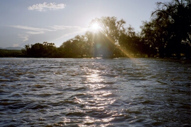 Sonnenuntergang am Kunene