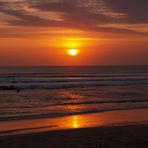 Sonnenuntergang am Kuta Beach in Bali