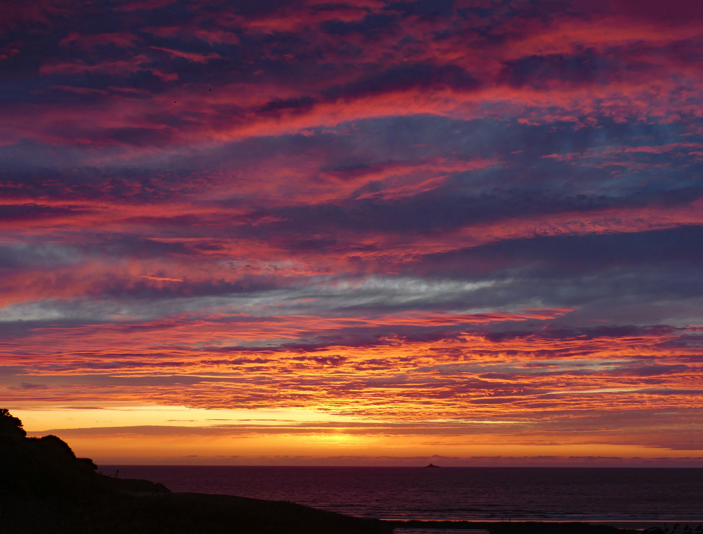 Sonnenuntergang am La Baie des Trépassés