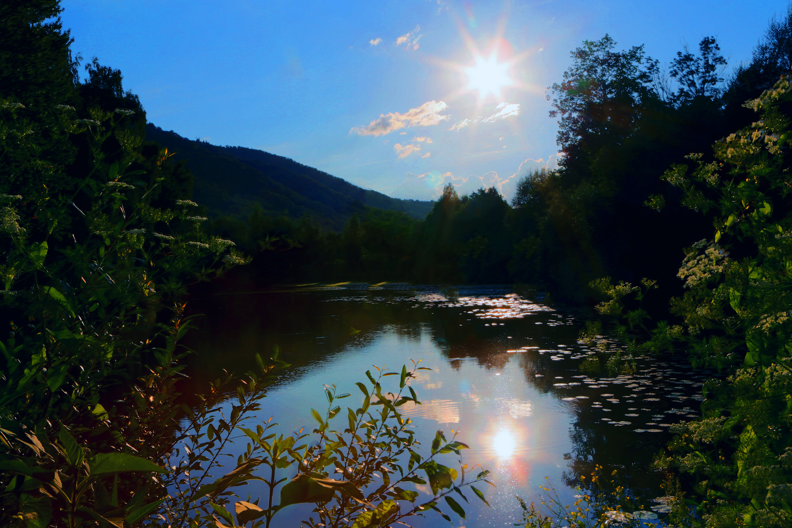 Sonnenuntergang am Laach Nehren