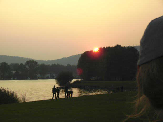 sonnenuntergang am lac de madine