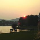 sonnenuntergang am lac de madine