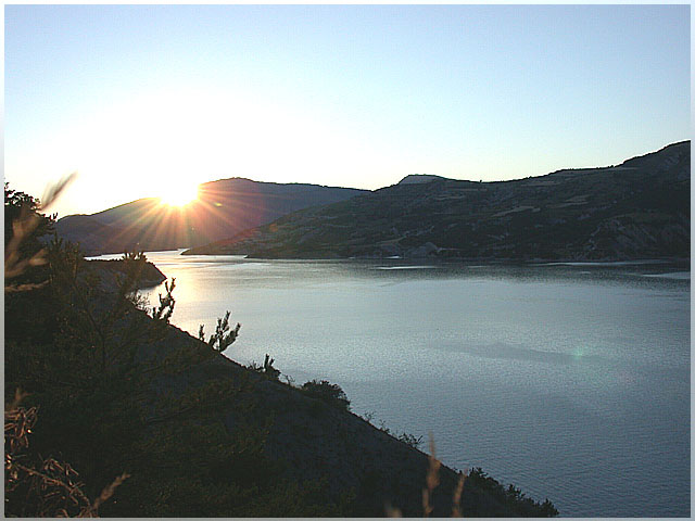 Sonnenuntergang am Lac de Serre Ponçon