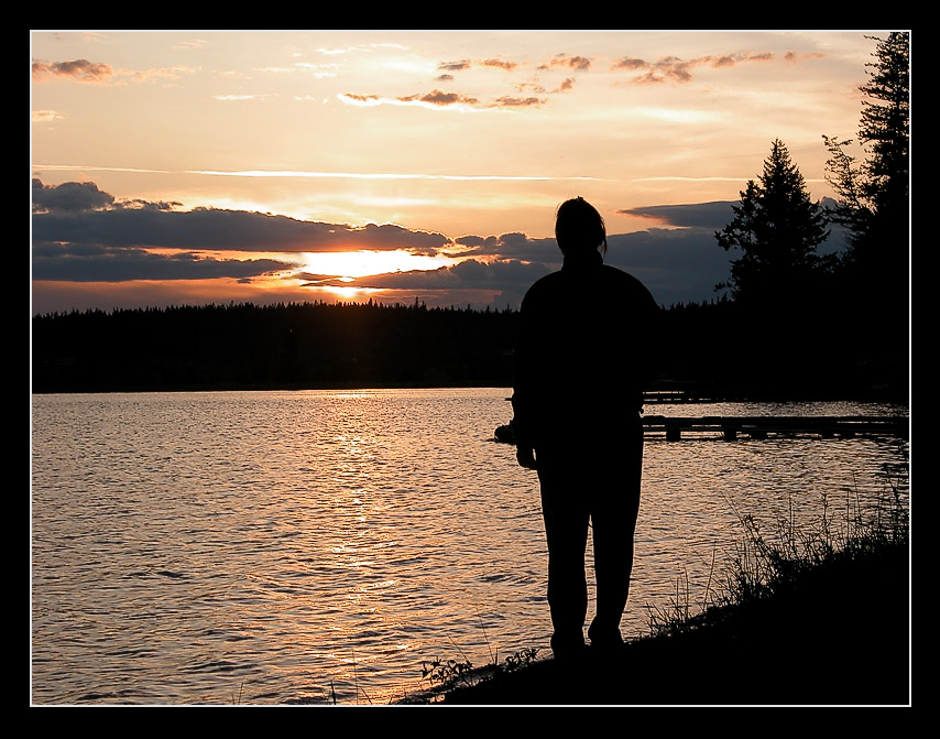 Sonnenuntergang am Lac la Hache / BC by Nadine Jörg