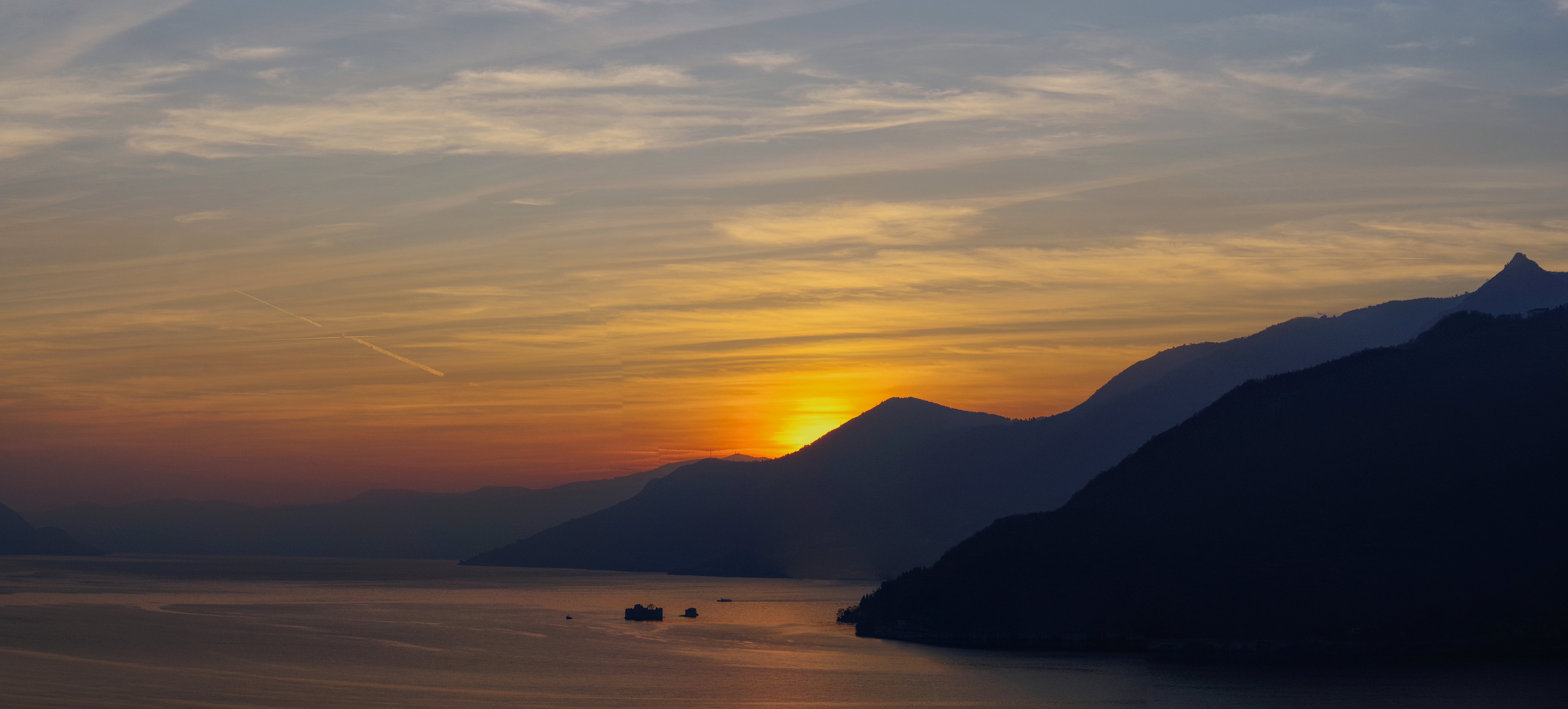 Sonnenuntergang am Lago Maggiore