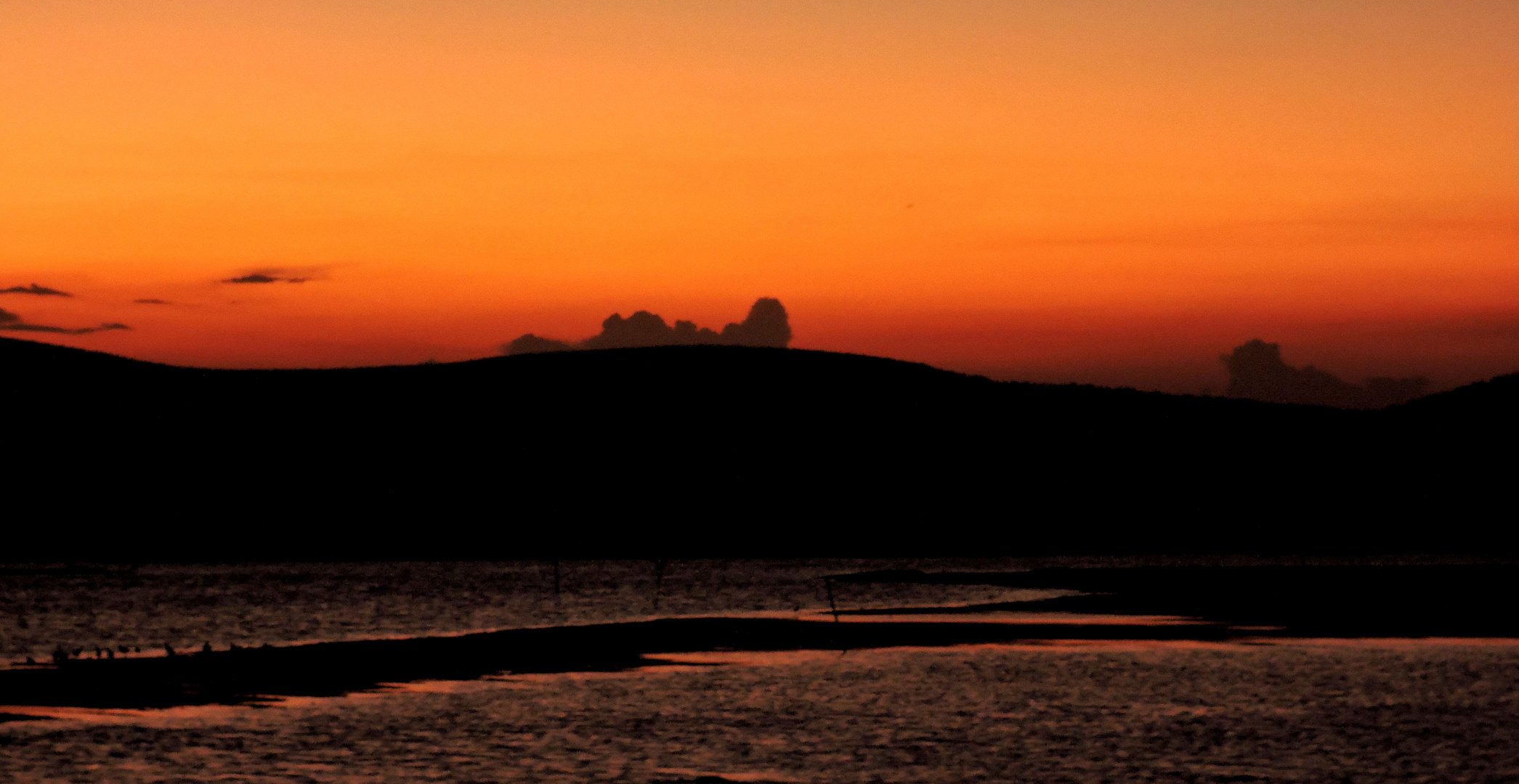 Sonnenuntergang am Lake Jozini .